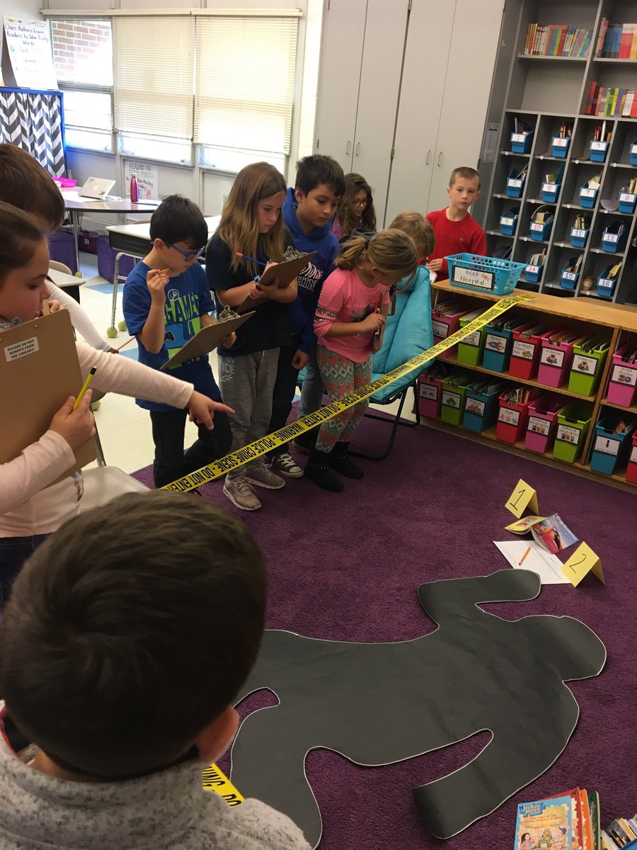 MrsSpisak_3's tweet photo. Ss searching for clues left behind by a mystery reader🔎 Great start to our mystery reading unit. Thanks @OAS_MrsLuther for the creative idea! #MTPSPride #OASPride #TCRWP @OceanAveSchool @MTPSpride https://t.co/ZaGftPHd8l