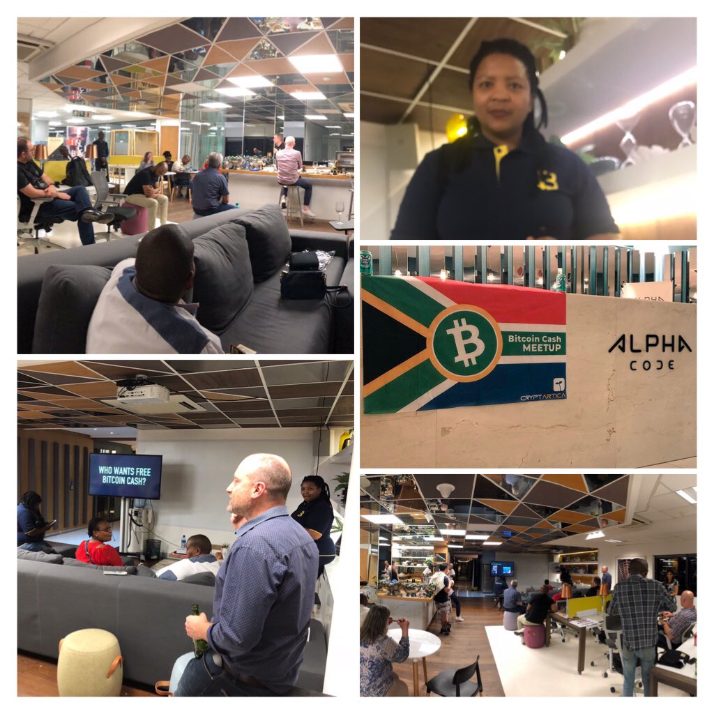 bitcoincashZA's tweet image. A huge thank you to every single person who attended our meet up tonight. Thank you @WolfOfBigBlocks for organizing this event, @CentbeeWallet for co hosting with us. Thank you to our sponsors @BitcoinCom &amp;amp; @BitcoinCashA #bitcoincashisforeveryone #bitcoincashisthefuture