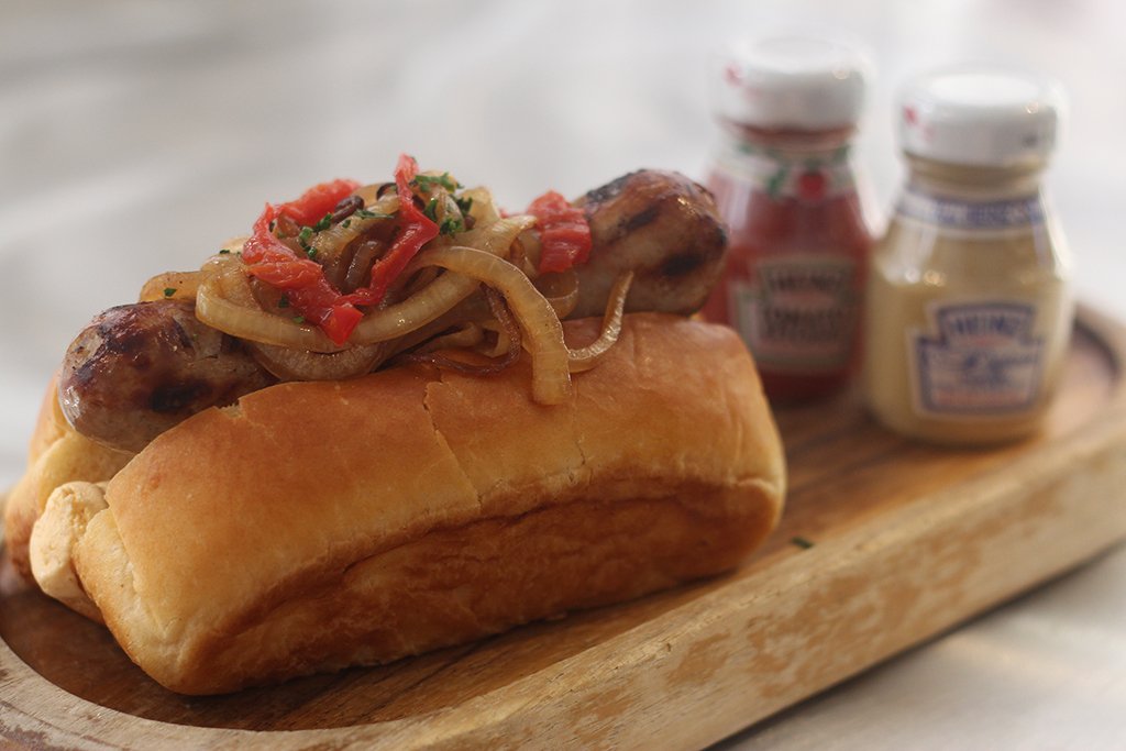 Build your own Seattle Dog at our Game Day Tailgate. Find this on the menu for 5pm home games.