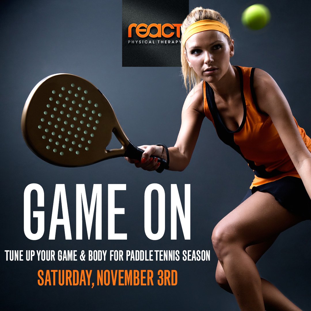 BeReact's tweet image. Are you ready for Paddle Tennis Season? 

Join us Saturday, November 3rd at @winnetkaparks for a FREE SEMINAR “Mobility and Stability for the Competitive Paddle Player” plus free injury screenings by @BeReact Physical Therapist!

Learn more: bereact.com/get-ready-for-…

#Chicago