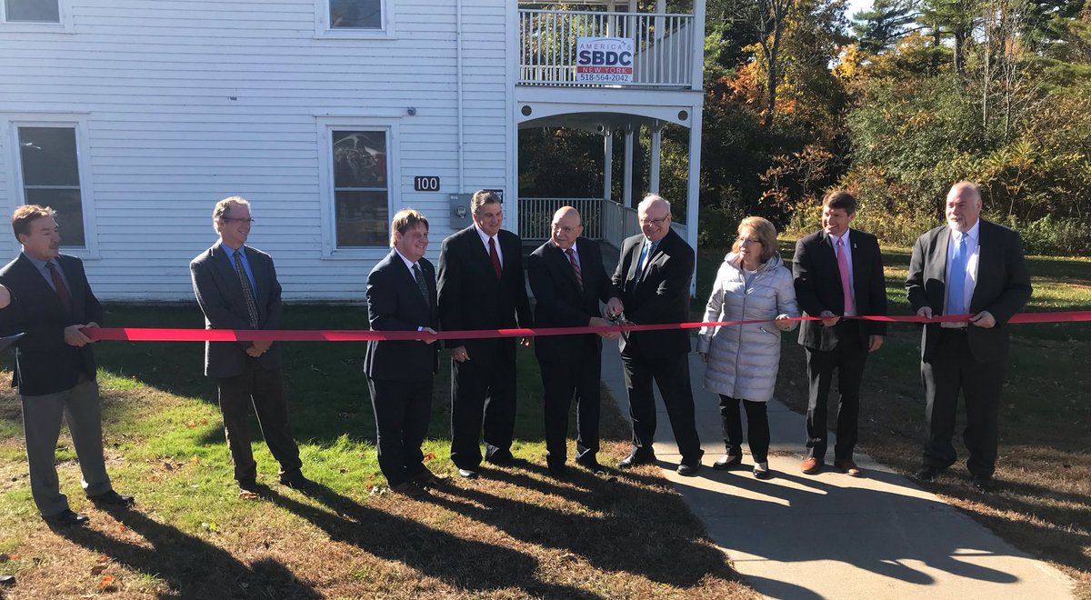 jonesnyassembly's tweet photo. At the Ribbon Cutting ceremony to celebrate the new partnership between @ClintonSUNY and @NorthCntrySBDC. SBDC remains committed to helping North Country businesses thrive which will continue to have a positive effect on our economy. #smallbusiness #EcononmicDevelopment https://t.co/gfo53hLzU4