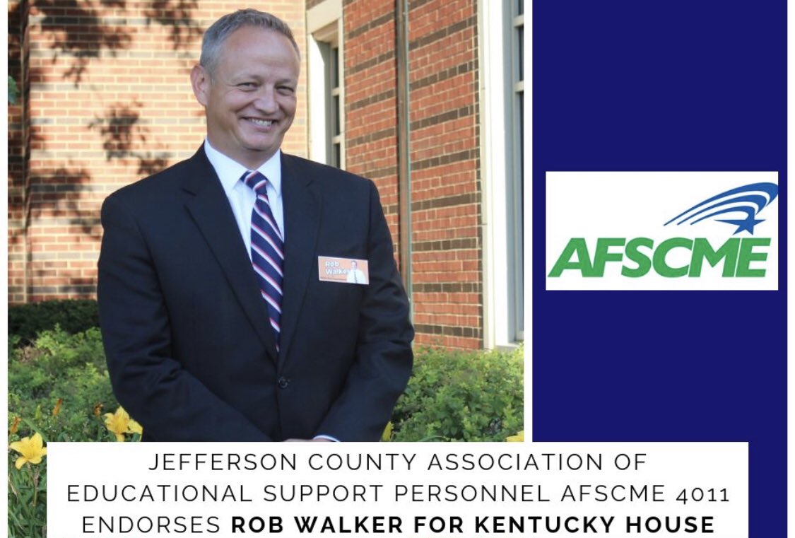 robwii's tweet photo. โWe are honored to endorse Rob Walker. . . . As an advocate for Public Education, Worker Comp. Rights and the need to find funding for Kentucky through additional agriculture and other means his candidacy promises a brighter tomorrow for us all." - JCAESP https://t.co/ky0pO9VdSv