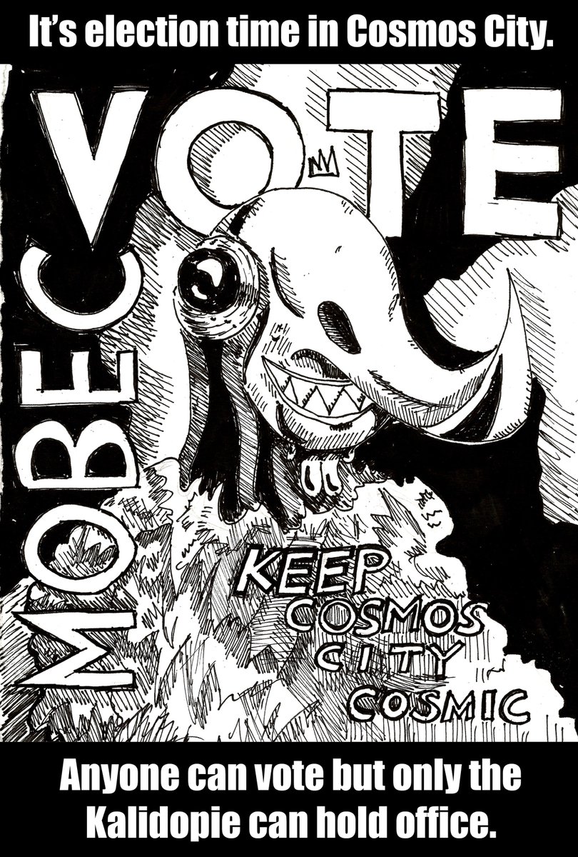 It’s election time in Cosmos City. Anyone can vote but only the Kalidopie can hold office. anachs.com/blog-1/mobec