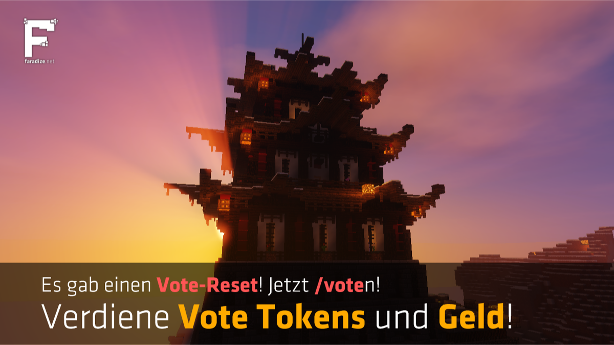 faradizenet's tweet photo. Heute Nacht gab es einen Vote-Reset!

Unterstützt uns und votet kräftig für den Server, um Geld und Tokens zu verdienen!

https://t.co/z8bUGfN3KC

Im Bild: Bauwerk von Niemandsonson

#VoteReset #MCSEU @MCSEU https://t.co/axE0vouyI3