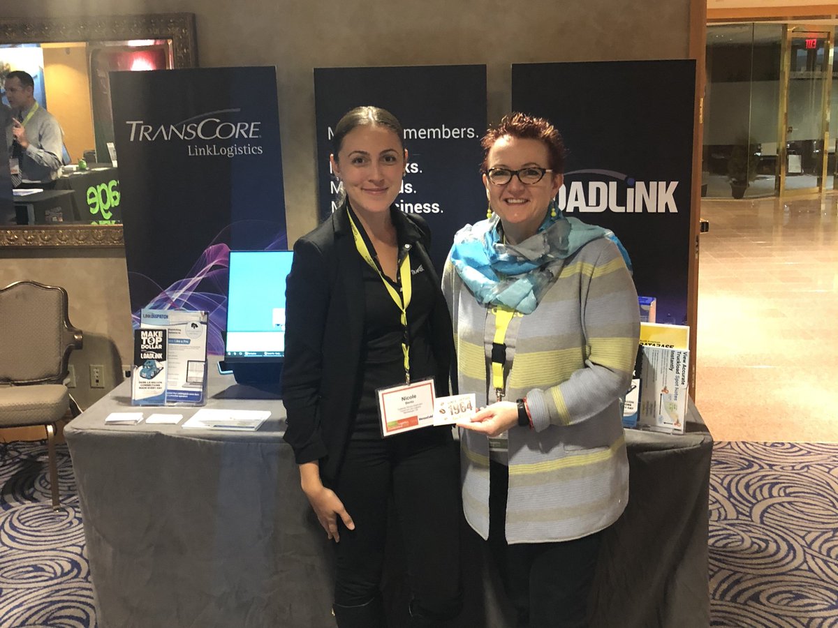 loadlink's tweet photo. Congrats goes out to Vickie @CentennialColle, Trevor @CHRobinsonInc Catherine @LyndenInc—all #Loadlink booth winners at the @CITTLogistics #CITT18 show. Thanks for stopping by. #Vancouver #Networking https://t.co/30IbkxdxIF