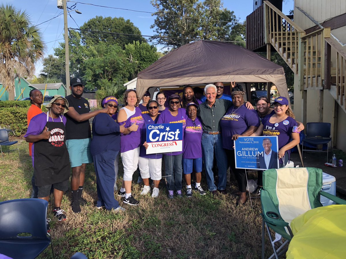 1199SEIUFlorida's tweet photo. Politics was on the menu at our Vote For Freedom Party in St Petersburg. After eating some delicious food, union and community members headed to the polls to vote. #Vote4FreedomFL https://t.co/gIo8QUTkmW