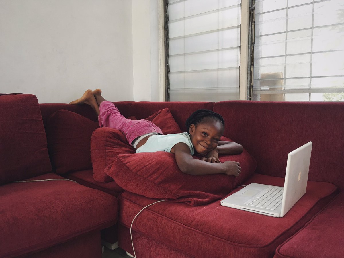 VUwemedimo's tweet photo. Apparently itβs #CasualFriday at the office today! My assistant, helping prep the discussion programme for Episode 3 of #AngalaCommunity airing tomorrow on @NigeriaInfoPH #CellShow #TGIF #BecauseThatMeansAngalaTomorrow https://t.co/iK4qczJQS6