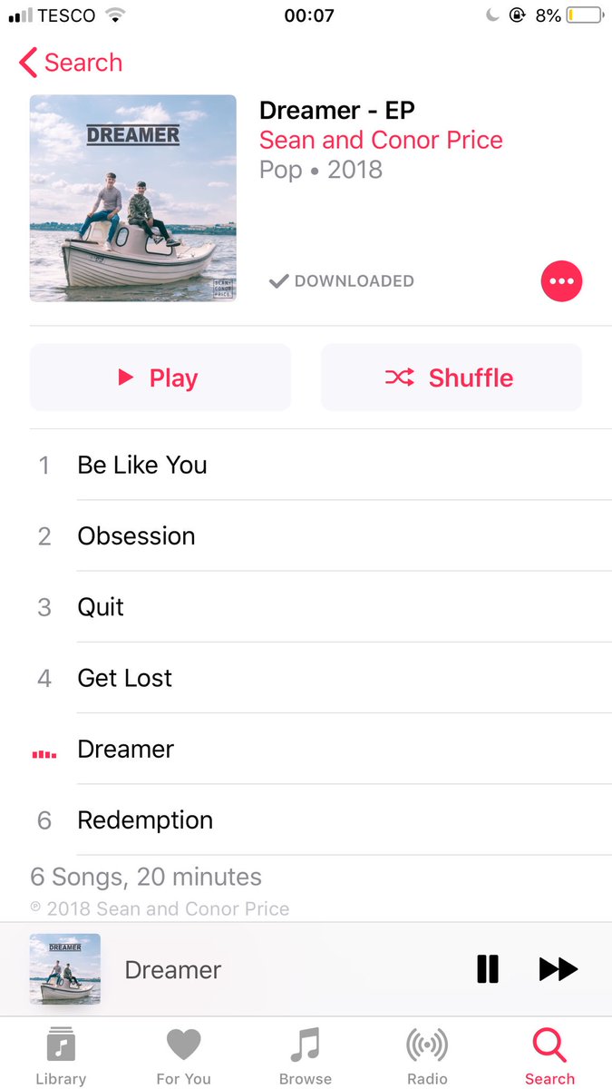 seanxcon's tweet photo. DREAMER IS OUT RNN GO LISTEN TO IT PEOPLEEEE🤩🤩🤩 @sean_conorprice SO PROUD OF YOUS❤️ https://t.co/vtOVDIXO55