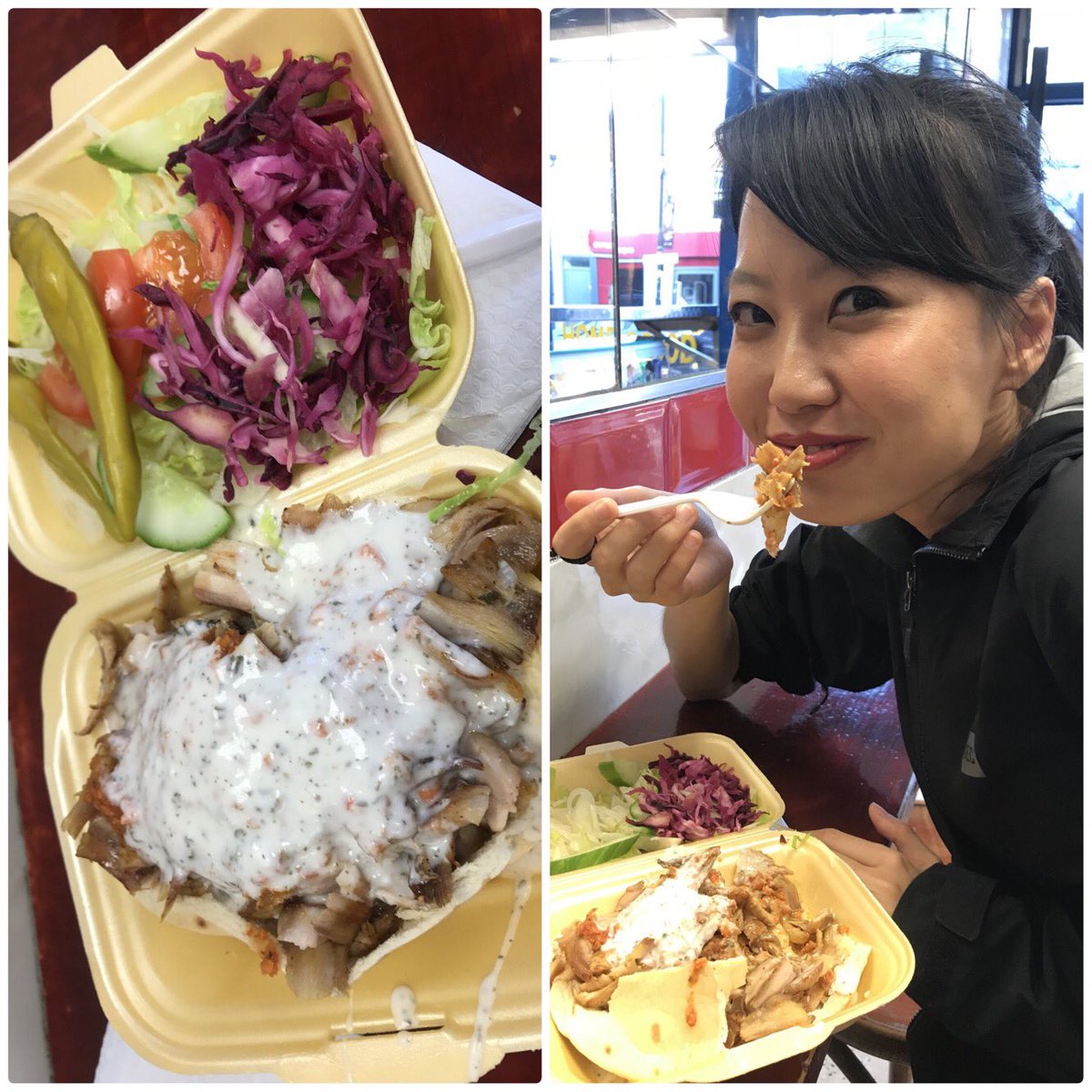 yukitheswiftie's tweet photo. My visit to #KentishDelight, the kebab shop in @taylorswift13’s #EndGameVideo, was A REAL DELIGHT 😆! The Middle Eastern owner is a really sweet man, proud of his split-second appearance 😍 He showed me a 5am selfie Taylor took of them (SUPER CUTE) & his kebabs are DELISH! ♥️ https://t.co/RBIaLN8pSI