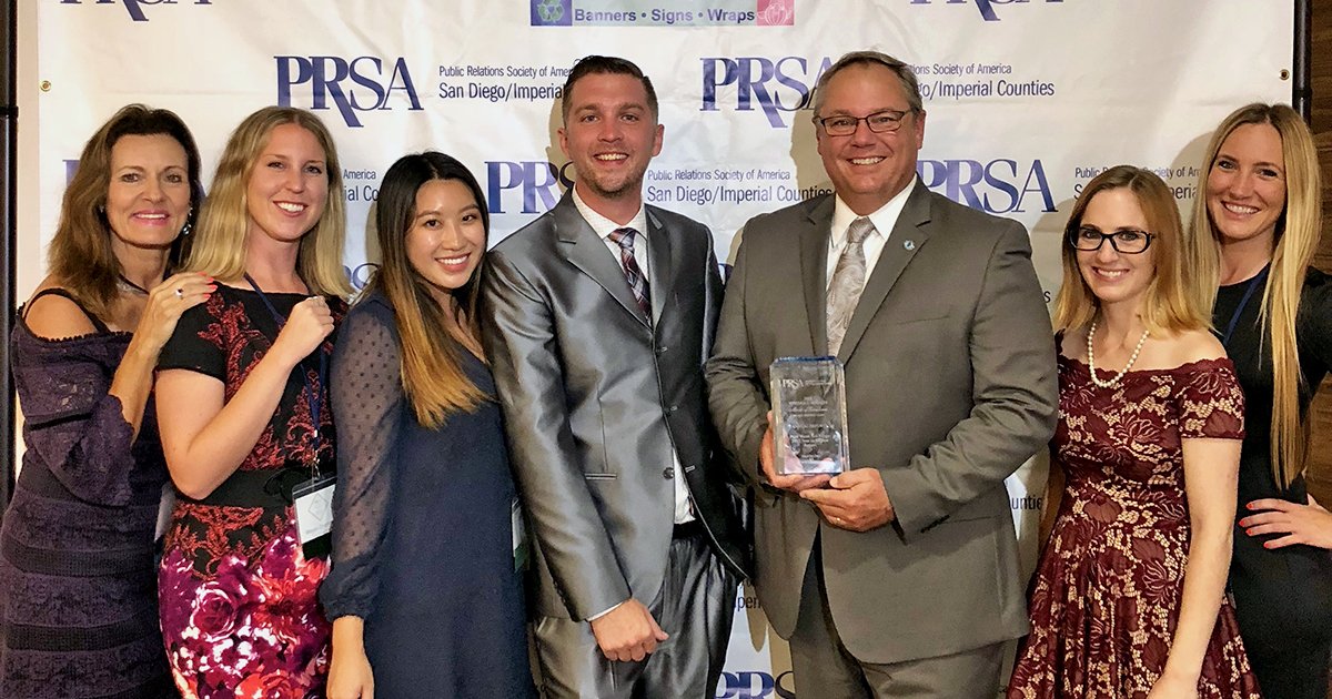 KatzAssociates's tweet photo. Congratulations to our @PureWaterSD outreach team and our client, the @CityofSanDiego, for winning two Awards of Excellence in the Creative Tactics category last night at @PRSAsandiego's 2018 Bernays Mark of Excellence Awards! 👏🎉🏆 #MadforPR https://t.co/WePUmLYTpQ