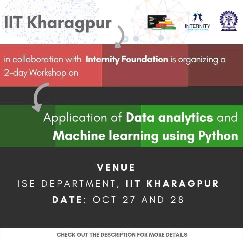 iadi7ya's tweet photo. Excited to start another event  in the series of Google MLCC Study Jam.
This time we are taking it to the next level after success of pune event.
#IndiaMLCC #TensorFlow #MachineLearning #python @IndiaMLCC @internity_learn https://t.co/POx2rJa9a8
