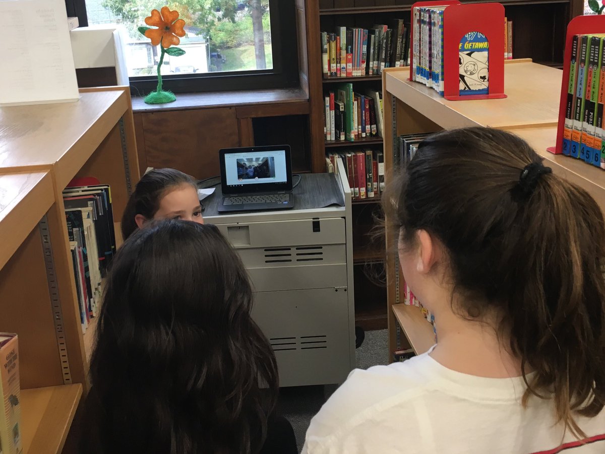 APlumacker's tweet image. My students loved filming their conversations in Spanish today using  #flipgrid and utilizing our library