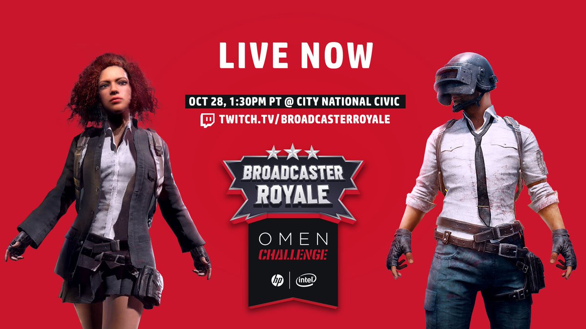 OMENbyHP's tweet photo. Don't miss the last day of #BroadcasterRoyale! Watch the PUBG action LIVE now and see who will be the #OMENChallenge winner.

🔴 Live now: https://t.co/DS0vpkzDsq https://t.co/4ZG3xOO6qJ