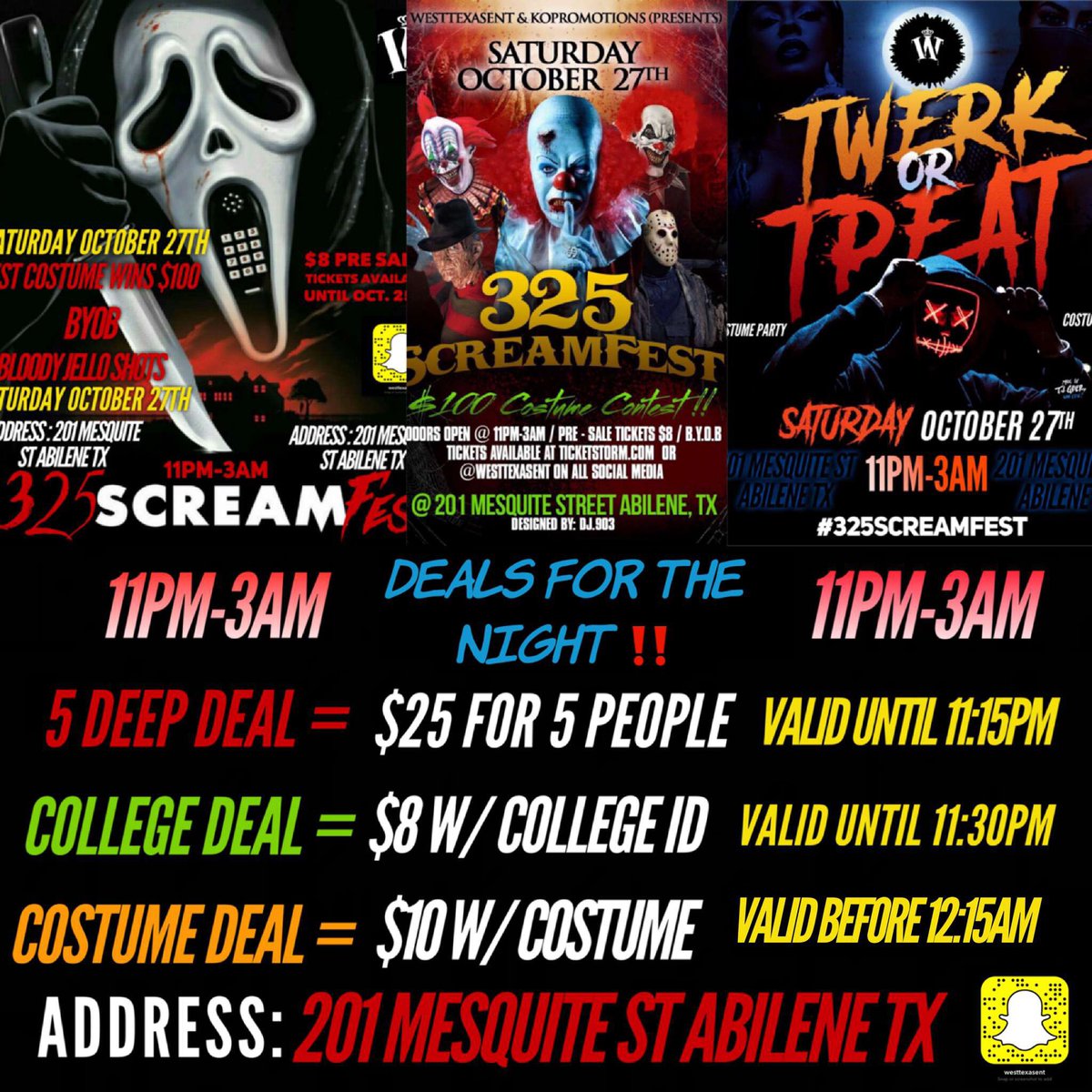 Allout_Reese's tweet photo. #325SCREAMFEST  tomorrow https://t.co/4srag4LSE7