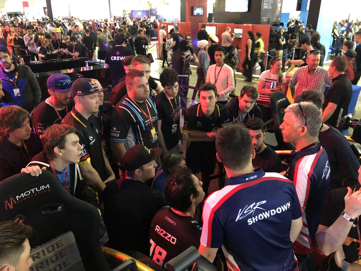 Motorsport_AUS's tweet photo. We’re almost ready for the first elimination round of the VSR Showdown second round #Driversbriefing #PAXAUS https://t.co/w35dBdvt24