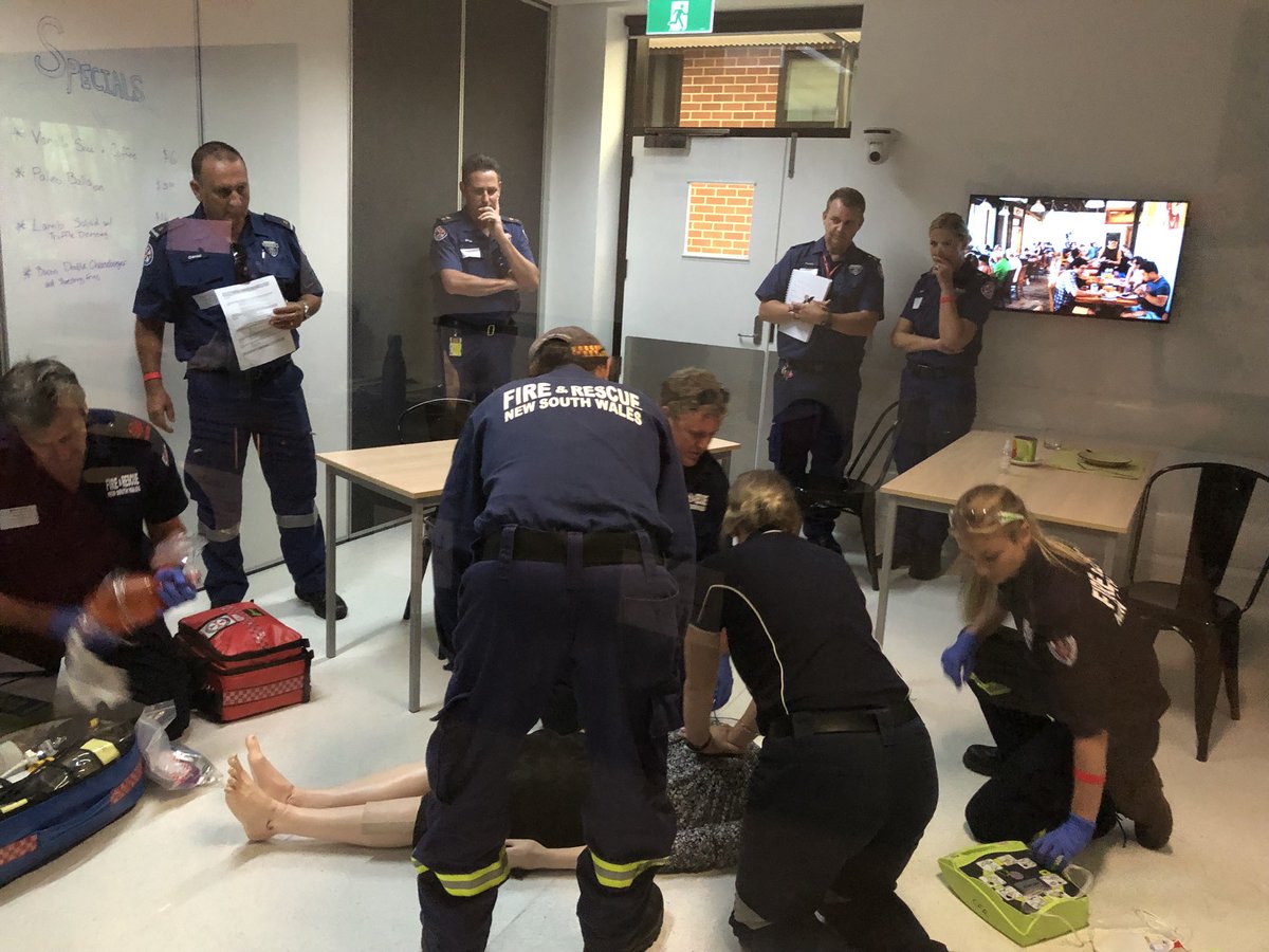 NSWAmbulance's tweet image. Our volunteers and community first responders along with members of @NSWRFS @FRNSW and @NSWSES have spent the morning going through a series of simulated emergencies here at @charlessturtuni #nswambulance #volunteer #volunteering #csulife