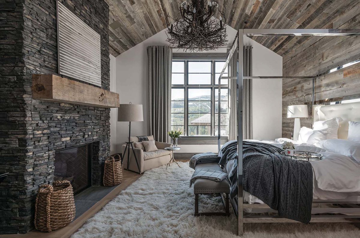 40 Amazing rustic bedrooms styled to feel like a cozy getaway onekindesign.com/2018/02/16/rus…