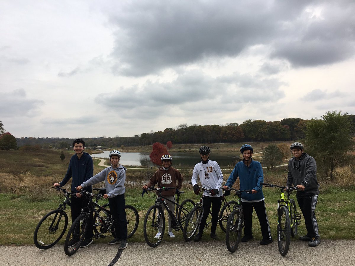 CCHSBike's tweet photo. Is it spooky szn or is it biking szn? 👻 It was a great day to take in the scenic routes today on our 16.1 mile ride. Let's Get This Bike Club! 👊🏼#Halloween #bike #fall #cchs #bikeclub #nevertoocold https://t.co/SQe1nsBZ1j