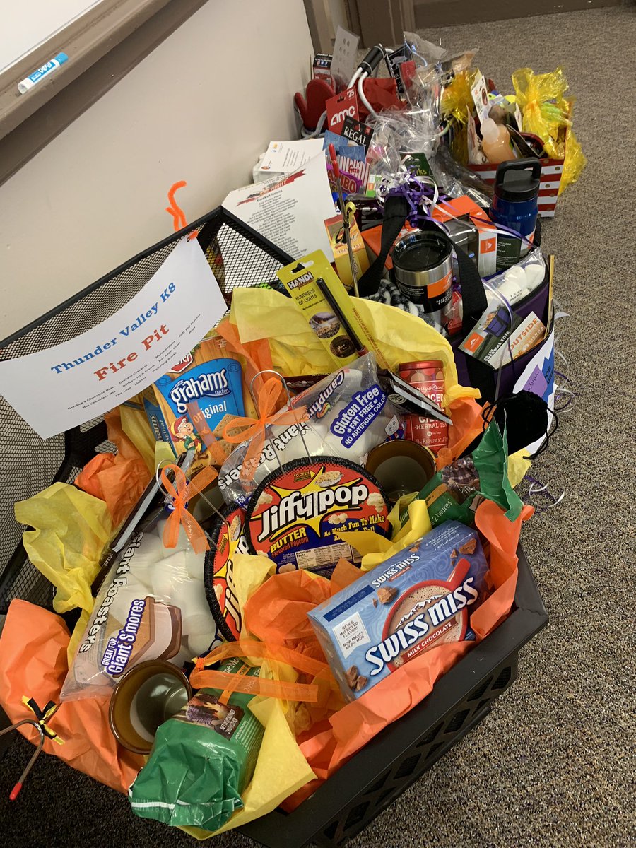joshatherton's tweet photo. A sample of our 45+ schools baskets for silent auction at the Nov 3 St. Vrain Valley Gala! Tickets are nearly sold out! Get yours: https://t.co/xHwwnwYnB2 #efsvv @svvsd #svvsd https://t.co/koAL4CPG4N