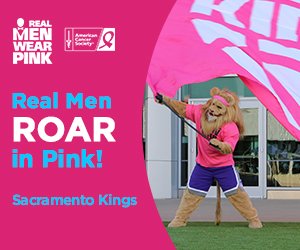 RMWPSac's tweet photo. We're hoping for a @SacramentoKings win tonight AND a #tripledouble in the fight against #breastcancer! Help @SlamsonTheLion in his mission to raise $ for @AmericanCancer 
.
Donate to #Slammy's campaign here: https://t.co/E5TGEez642
.
#RMWPsac #RealMenWearPink #SacramentoProud https://t.co/vBV3mxruWK
