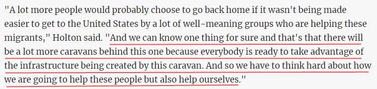 News reporters embed with #CaravanaDelMigrante to get details on UN involvement, felons, bury the lede in the final paragraph
>More #CaravanInvasion are on the way!
#IllegalAliens #TheNewNormal #DoesntFitTheNarrative

…alogingthedeclineofthewest.tumblr.com/post/179466513…