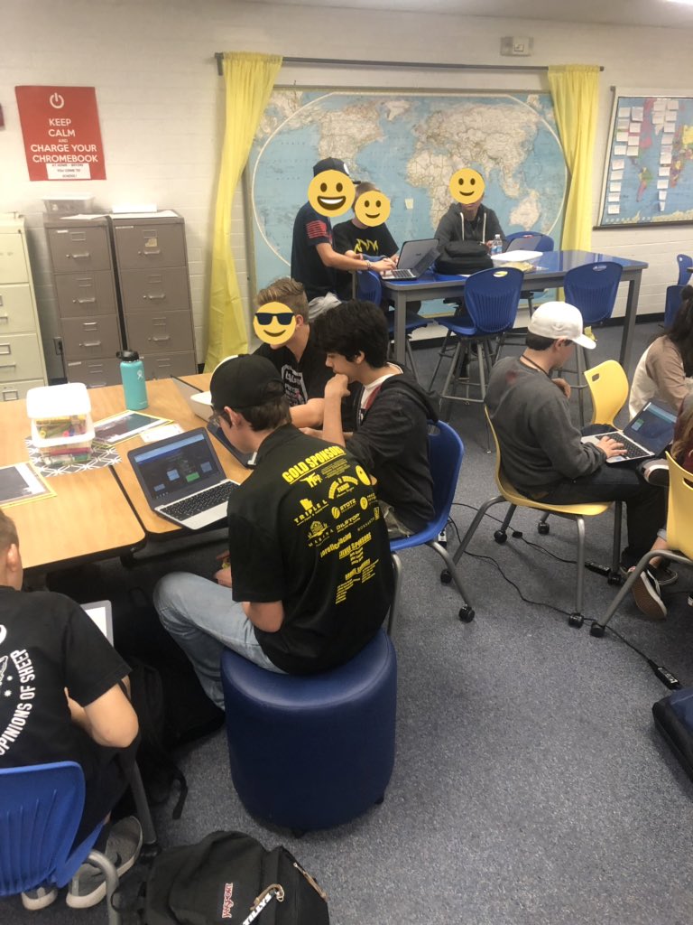 shelahnarcaroti's tweet photo. MHS students killing it today learning about climate—start off with some @quizlet live, roll into station rotations and closure @GetKahoot ending the week strong! #OurMHSstory #transformMUSD #innovateMUSD https://t.co/tP0p7vb68m