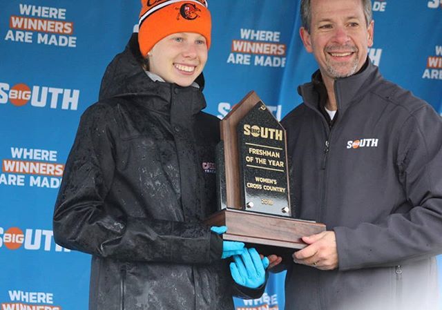 WernerUGZA's tweet photo. Shanley grabs second place at Big South Conference Championships, and collects freshman of the year award. #midstreamhpr #Campbell #coachkelly #bigsouth #crosscountry🇿🇦🇺🇸🏃♀️ https://t.co/w9zDCcpdPH