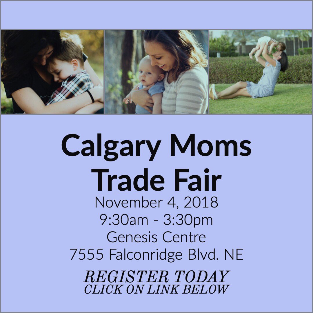 cmomstradefair's tweet image. Moms! Register at CMTF.ca to qualify for a swag bag, instant door prize &amp;amp; enter our grand prize. You must be there to win!
#calgarymomstradefair
#calgaryevents #calgaryevent #yycevents #yycevent #yyckids #yycbaby #yycmoms #yycmom #yycbuzz #yycfamily #yyc