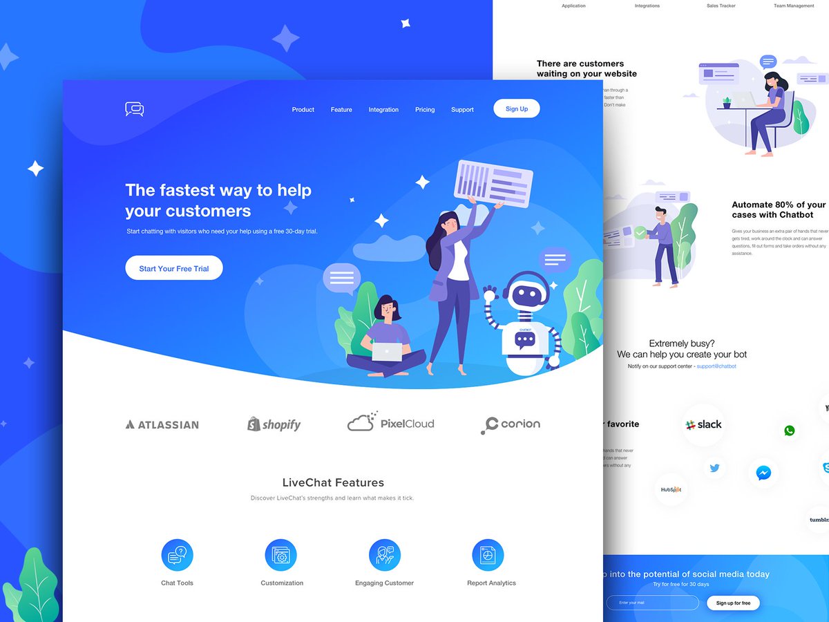 RafRedwan's tweet photo. Chatbot landing page

Full view : https://t.co/vGOzdmlXUI

#chatbot #helpcustomer #chatbots #landingpage #clean #design #rafredwan #Illustrations #productdesign https://t.co/TsYA1CYeuD