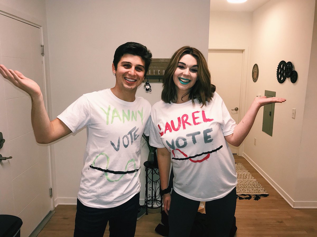 TylerLayneMusic's tweet photo. Underwhelming, yet of its time 🤷🏻‍♂️ And I know my shirt says Yanny but it’s definitely LAUREL! #Halloweekend 🎃 https://t.co/lNX6nD2KUK