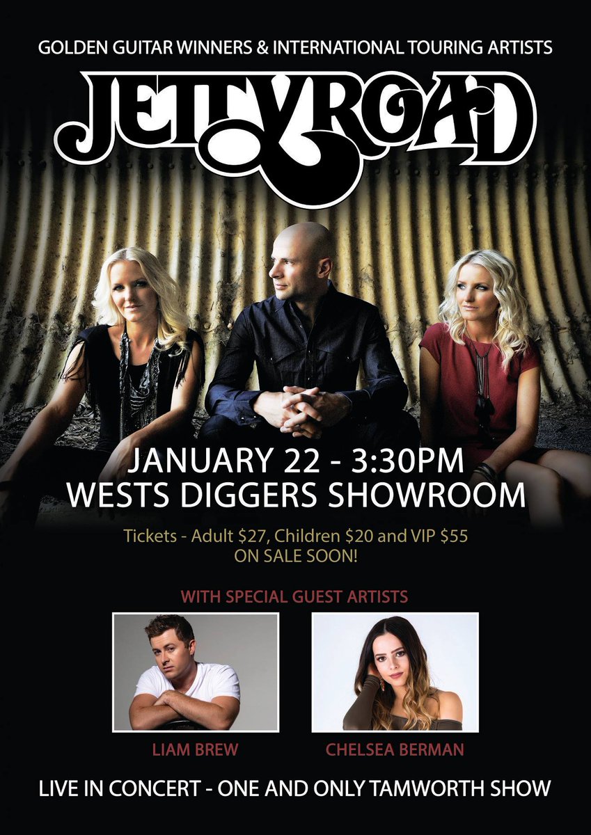 SHOW ANNOUNCE - <a href="/TCMF_Official/">Tamworth Country Music Festival</a> - <a href="/JettyRoad/">Jetty Road</a> - @ Wests Diggers Tamworth, January 22 - 3:30pm