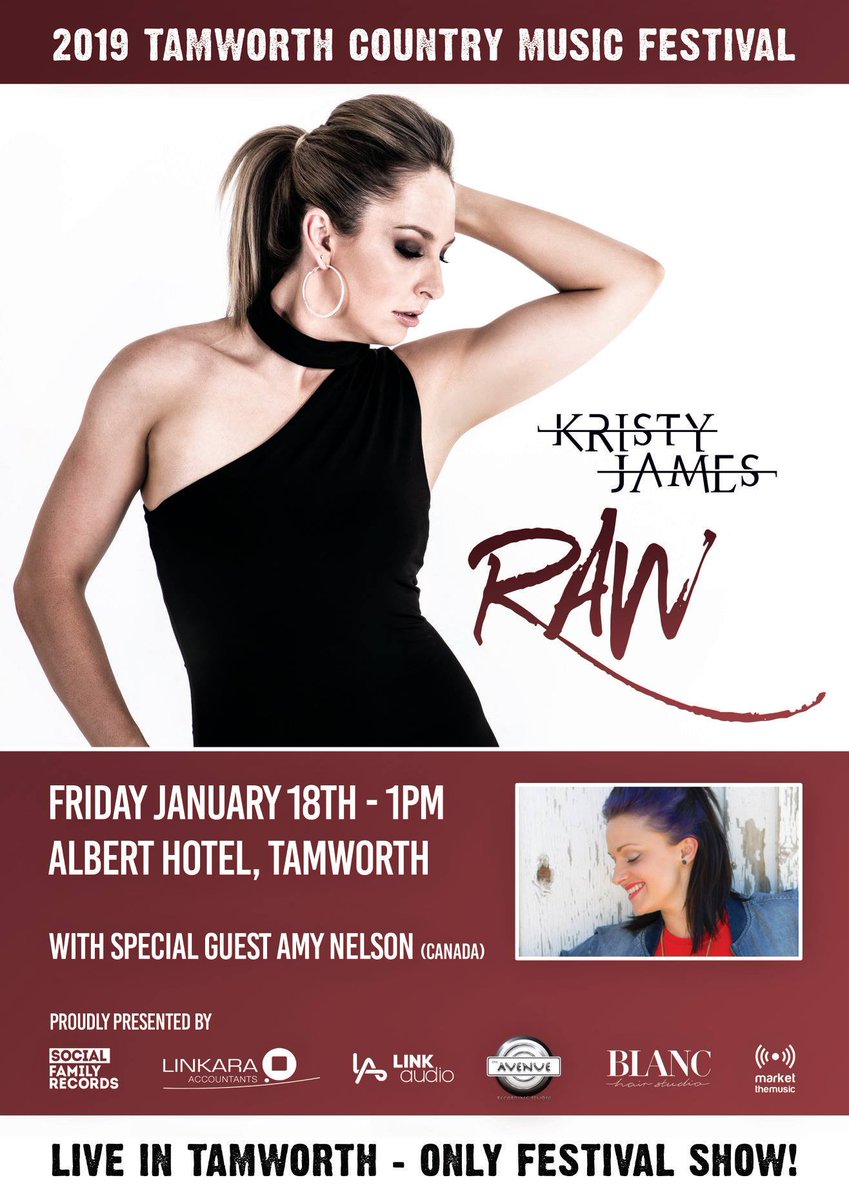SHOW ANNOUNCE - <a href="/TCMF_Official/">Tamworth Country Music Festival</a> - <a href="/kristyjamesmus/">Kristy james</a> - <a href="/thealberthotel/">thealberthotel</a>, January 18 - 1:00pm