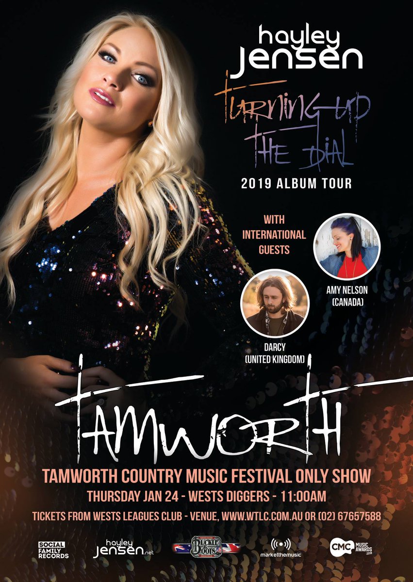 SHOW ANNOUNCE - <a href="/TCMF_Official/">Tamworth Country Music Festival</a> - <a href="/thehayleyjensen/">Hayley Jensen</a> - Wests Diggers, Tamworth, January 24 - 11:00am