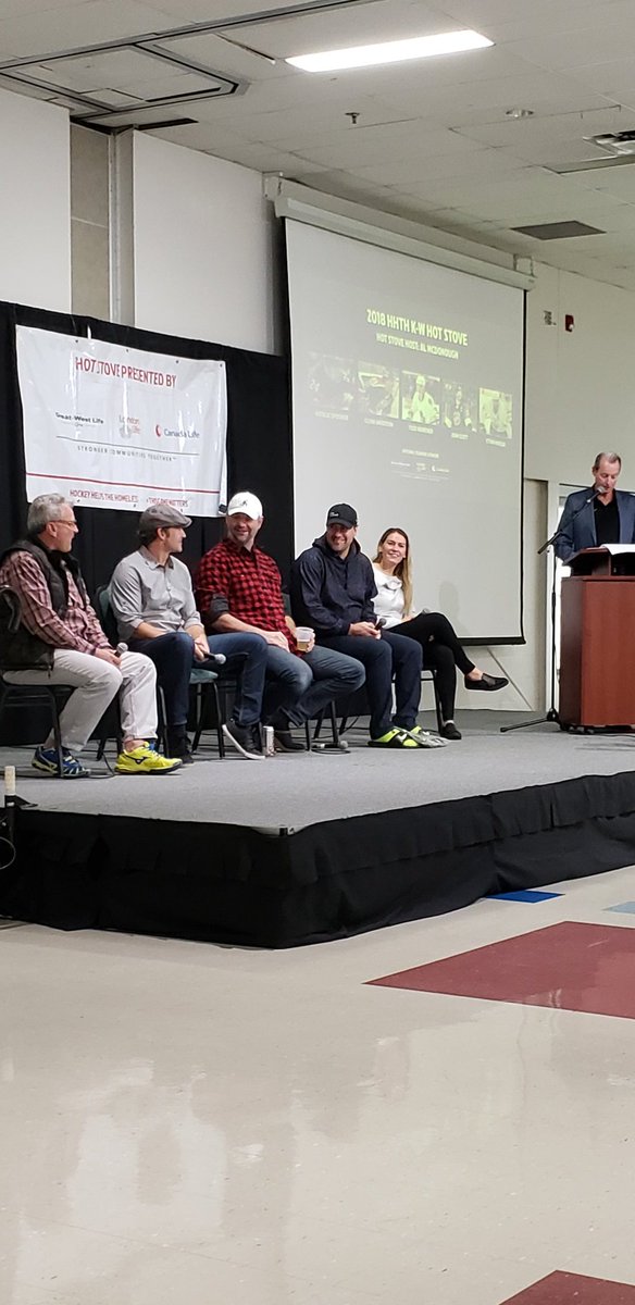 Hockey helps the Homeless wind up with HotStove. Raising money for homeless. @Chief_BLarkin <a href="/DaveJaworsky/">Dave Jaworsky</a> <a href="/berryonline/">Berry Vrbanovic</a> @EClarkeYW <a href="/jeffhenrykw/">Jeff Henry</a> <a href="/BardishKW/">Bardish Chagger</a> <a href="/CFifeKW/">Catherine Fife</a> <a href="/redman4region/">Karen Redman</a>
