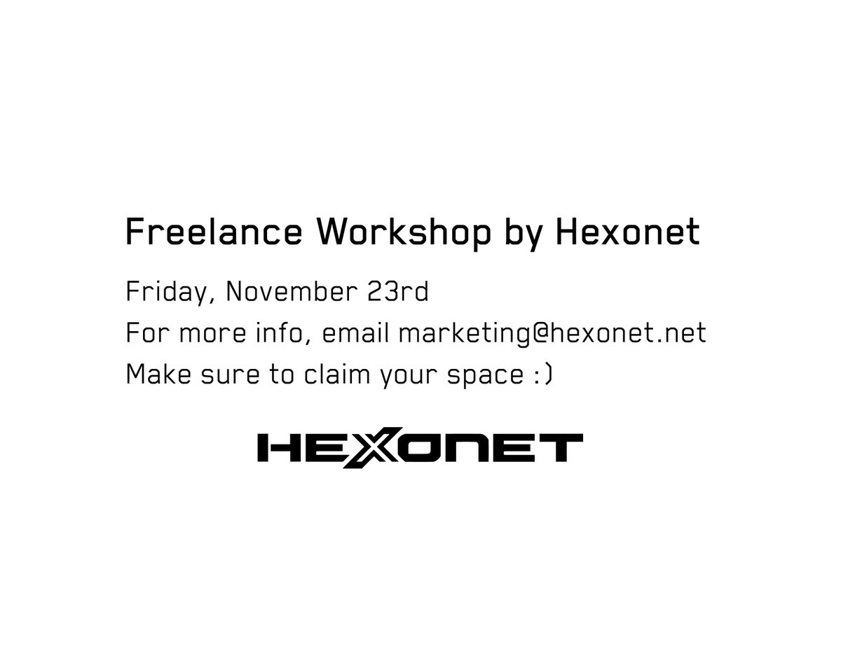 CPyvr's tweet image. And, thank you @HEXONET for your continued support. They not only want to support the community but they also want to be a resource for you. Join them for their Freelance Workshop on Fri Nov 23rd. Contact marketing@hexonet.net for more info!