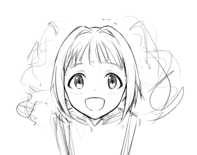 何度描きなおしても納得のいく正面顔が描けない 