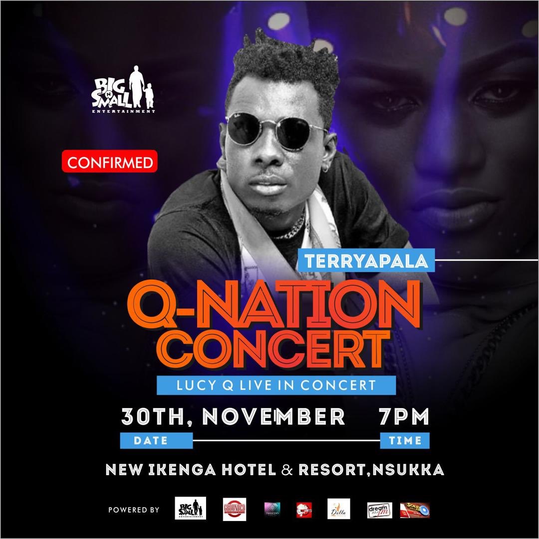 ivaldrolconsult's tweet photo. Q NATION CONCERT
@terryapala & @SYMNINTEEN
COMFIRMED!
Event PnP by @ivaldrolconsult
@bignsmallent1 @lucy___q @ivaldrolconsult @chimefrancisblg @thenextgenent @lionzworch
@poptvofficial @southeast_trend
@coal_city @connectenugu @BlazersNg
#QnationConcert #LucyQ #BignSmallEnt https://t.co/OVFga1aTe0