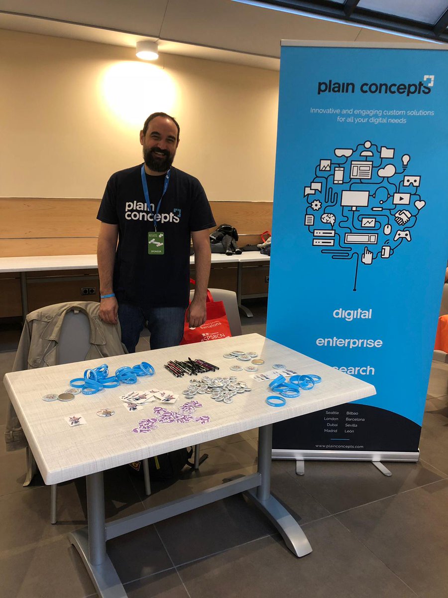 plainconcepts's tweet image. Ya tenemos listo el stand de #plainconcepts del #SPSBCN 👏🏾👏🏾👏🏾 pásate y no te vayas sin tu pulsera!
Recuerda que nuestra MVP @olgaamarti estará dando charla
@spsbarcelona #showmethecode #talkischeap #sharepoint #sharepointsaturday #office365 #o365 #developers #technology