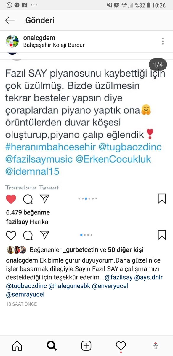 Bahçeşehir Koleji Burdur Kampüsü Olarak Anaokulu Ekibimiz Ve Öğrencilerimizle Gurur Duyuyoruz🙏🙏
Sayın Fazıl SAY'a da Bizleri Desteklediği İçin Çok Teşekkür Ediyoruz...
#heranımdabahçeşehir #erkençocukluk 
<a href="/fazilsay/">Fazil Say</a> @halegunesbk <a href="/EnverYucel/">EnverYucel</a> <a href="/semrayucel/">Semra Yücel</a> @dagozlem