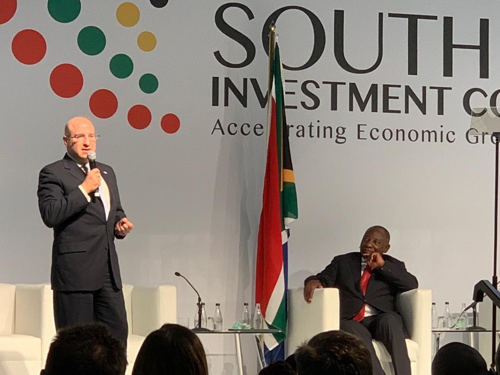 HIPalliance_za's tweet photo. Mr Stavros Nicolaou speaking at the South African Investment Conference held at the Sandton Convention Centre.

#InvestmentConference #InvestSA #SandtonICC #HIPAlliance #Invest https://t.co/7xACd0kB2A