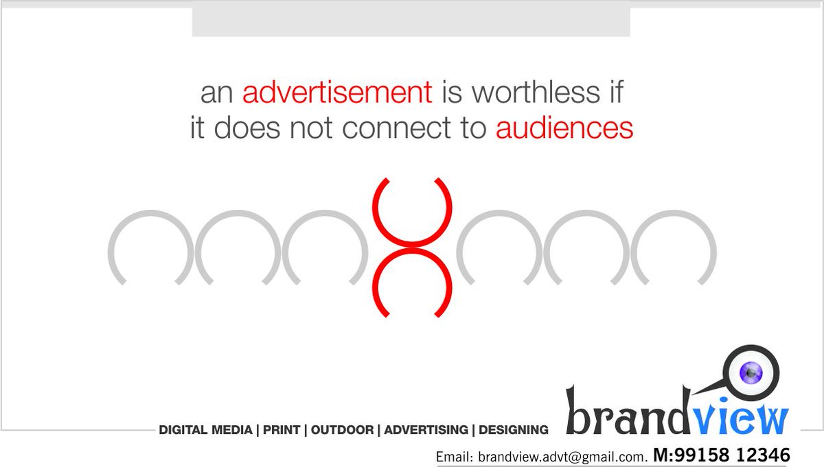 BRANDVIEW_ADVT's tweet photo. An #Advertisement is #Worthless If it Does Not #Connect to #Audiences !!

#Mohali.
Call - 99158-12346 https://t.co/c8DpVdeMcf