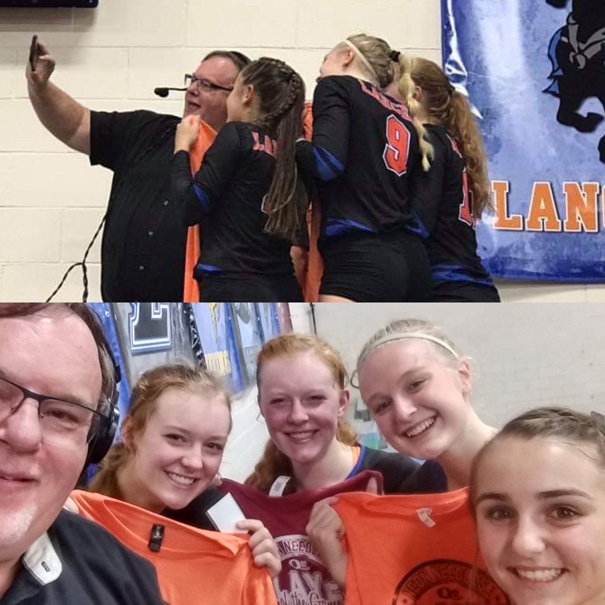 Fun selfie with the Lancers POG! #klqp