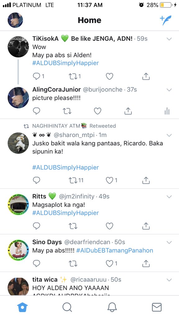 burijoonche's tweet photo. yung natatawa na naiingit ako sa tl ko dahil may hubaran sa opening prod 😂

#ALDUBSimplyHappier https://t.co/yiAETTkPrQ