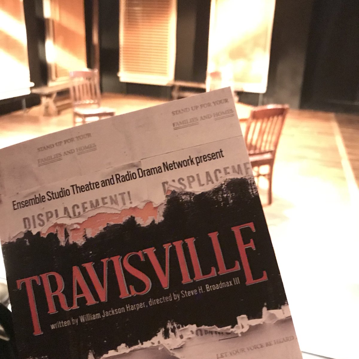 ThomasE_Dieter's tweet photo. Caught #travisville @ESTnyc tonight, the powerful first play by @dubjackharper. It raises important questions about the costs of the pace of change. The characters struggle with the โhowโ but never the โwhat.โ They will be okay. They will be okay. https://t.co/e0GuD3jkTt