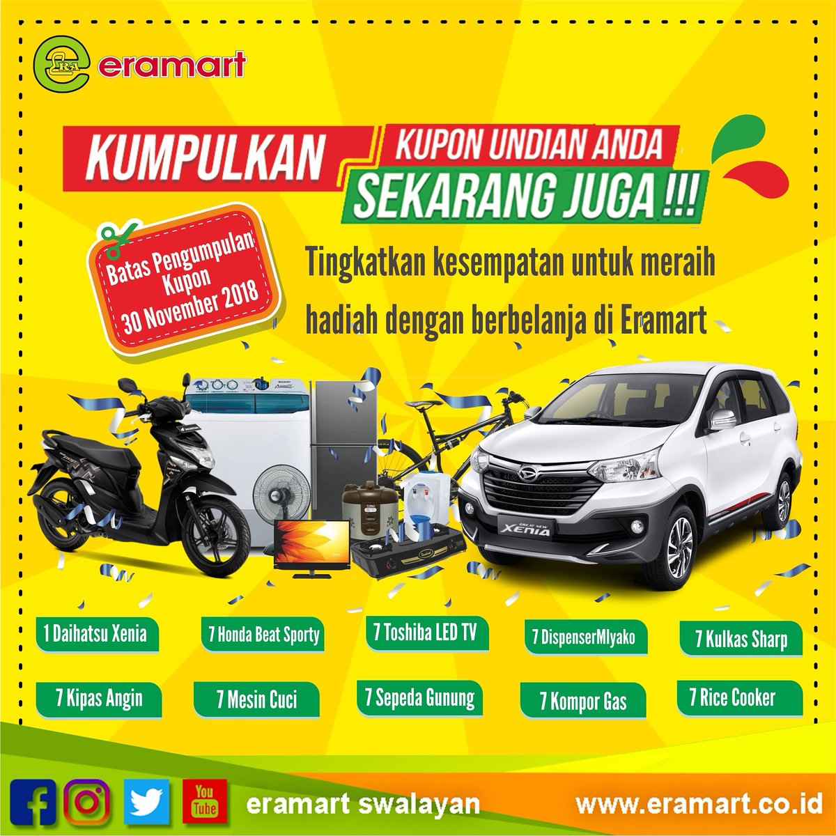 EramartSwalayan's tweet photo. Batas pengumpulan kupon yaitu 30 November 2018
.
Yuk buruan belanja di Eramart terdekat di rumah anda
.
-Eramart Tetap Paling Murah-

#eramart #eramartmurah #samarinda #balikpapan #sangatta #bontang #tenggarong https://t.co/TzoOSiU8H6