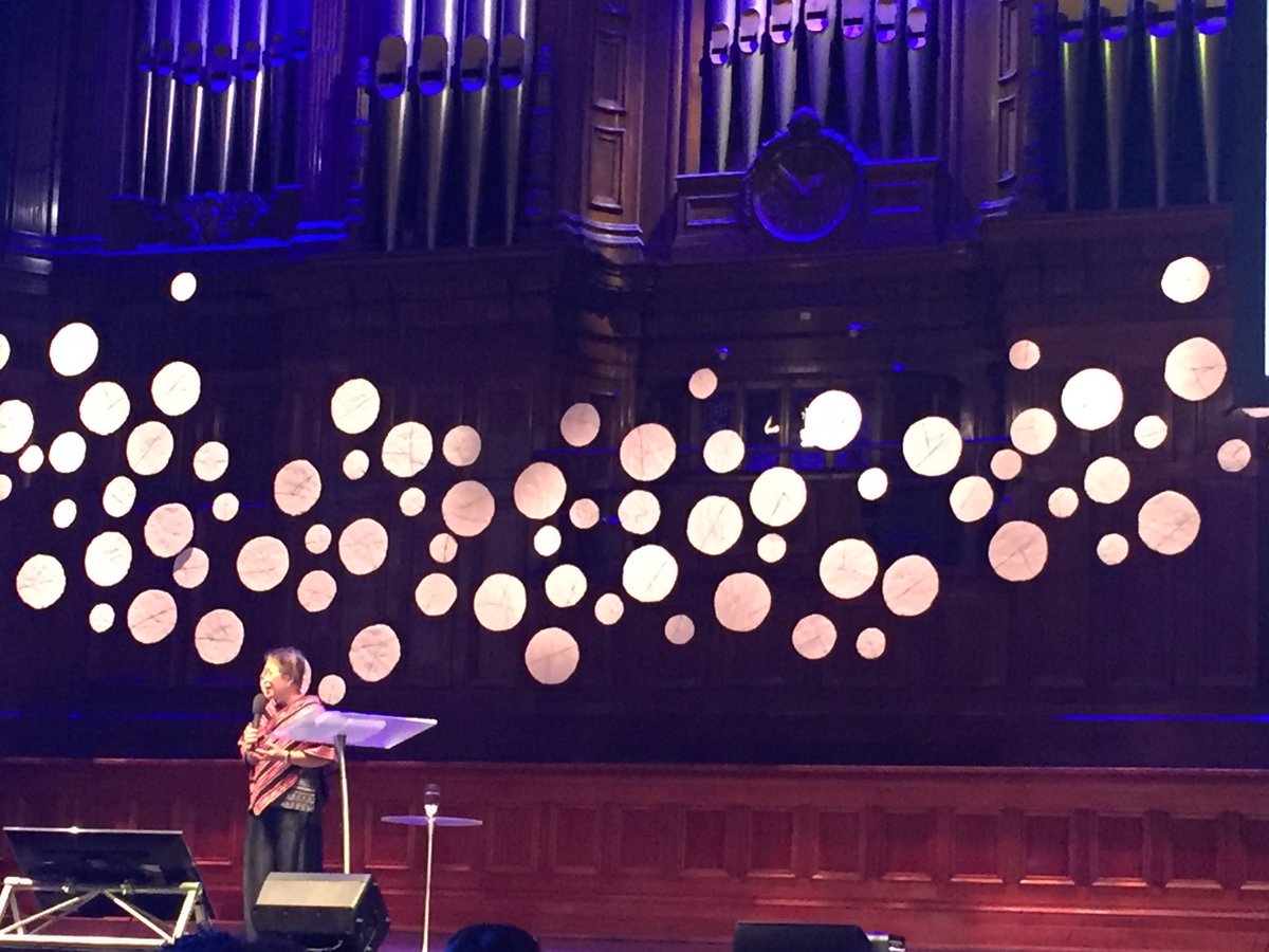 JusticeConfAU's tweet photo. Wise words from Dr Melba Maggay on the dualism of evangelism and social justice. Accompanying &amp; loving people in need is our life’s work &amp; is an outpouring of God’s mercy. #AllThingsNew #TJC18 https://t.co/vUJIRmbCHG