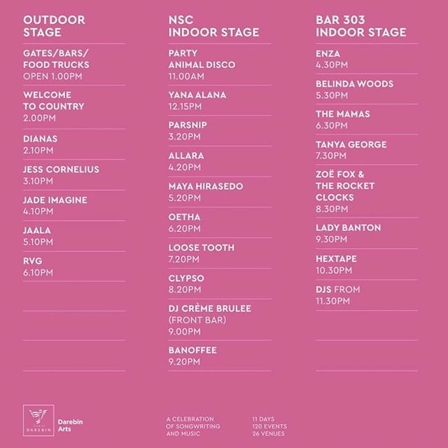 AshKateO's tweet photo. This is tomorrow mates. It was a pleasure putting together the lineup for the outdoor stage with @adamcamilleri this year. Get down to Northcote for a stellar afternoon / evening of excellent bands. It’s freeeee.
@dianasband @jesscorneliusgram @jadeimagi… https://t.co/KcHgGSdWHM https://t.co/tB1iw3Yz7M