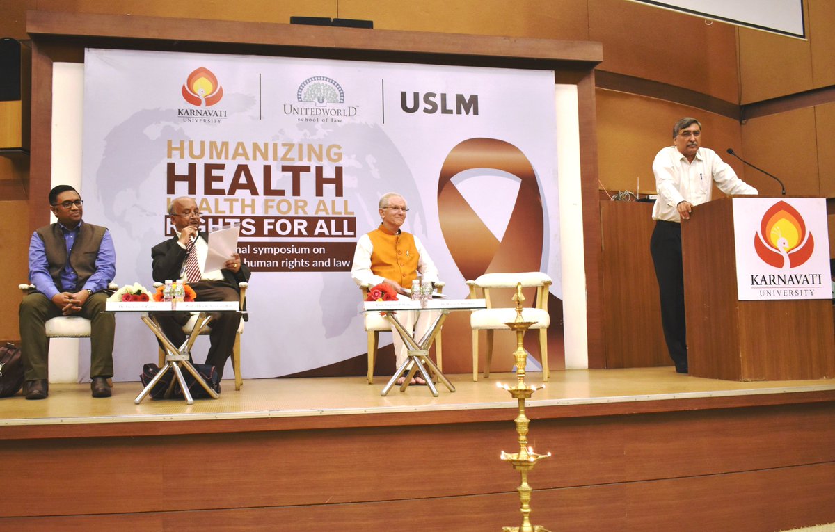 karnavati_uni's tweet photo. Karnavati University organized a thought-provoking event namely HUMANIZING HEALTH: HEALTH FOR All, RIGHTS FOR ALL- A national symposium on public health, human rights and law. @Harvard #HumanizingHealth #HealthForAll #HumanRights #PublicHealth #Law #UWSL #KU #karnavatiUniversity https://t.co/BmM0VoiE4h