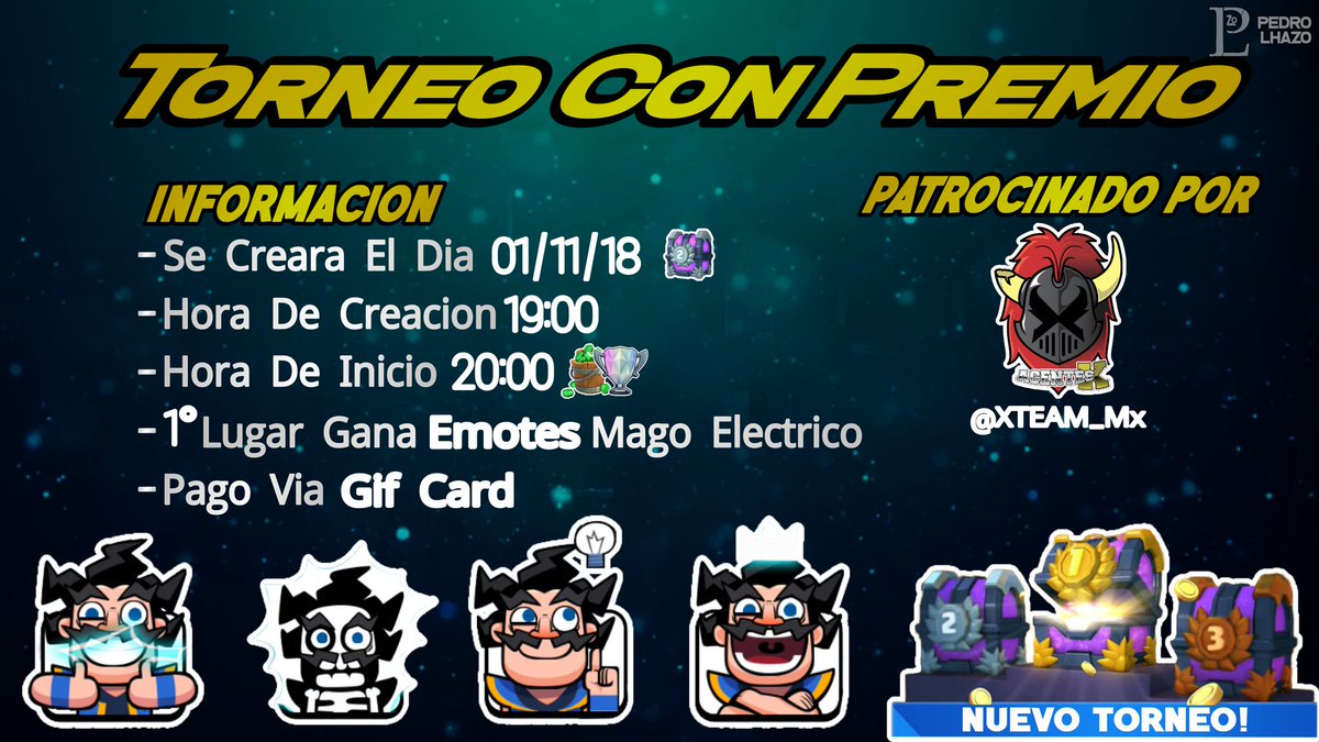 Nuevo Torneo Con Premio De Emotes Del Mago Eléctrico!

Requisitos

•Mg❤
•Rt🔁
•Seguir A @XTEAM_Mx👥
•Seguir A <a href="/PEDROLHAZO/">PedroOrozcoGFX</a>👨

👽Patrocinado Por @XTEAM_Mx👽

Mas Información En La Publicación Del Equipo Patrocinador!👀

@DarkfightGT_ Rt Chiquito💆💙