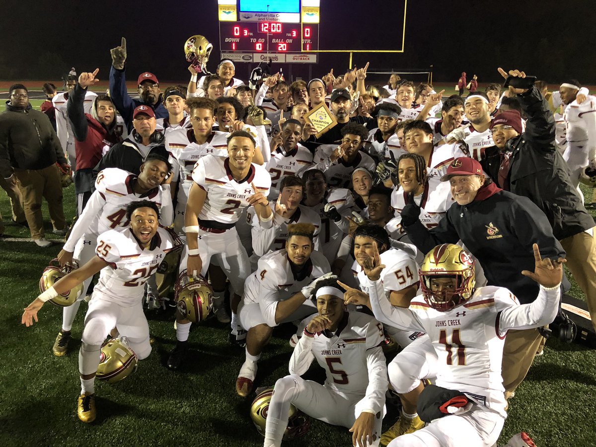 jcgladiators's tweet image. Congratulations @JohnsCreekHSFB on your Region 7AAAAAA Championship.  We deserved victory at Alpharetta tonight. Stay focused and attack each day with everything you have. We are proud of you all! #DareToBeGreat #JustConquer #WeStillHaveWorkToDo
